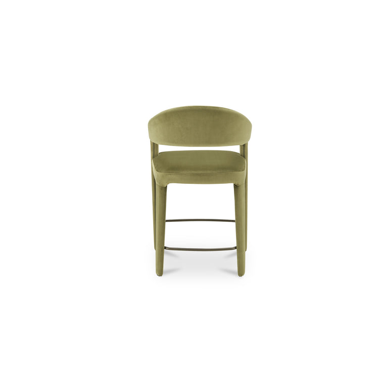 MARTENS COUNTER STOOL GREEN VELVET