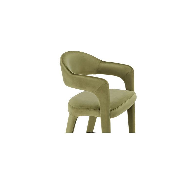 MARTENS COUNTER STOOL GREEN VELVET