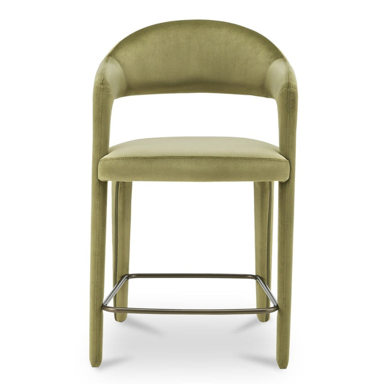 MARTENS COUNTER STOOL GREEN VELVET