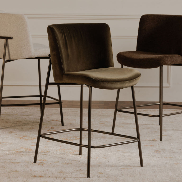 EARLY BAR STOOL DARK BROWN
