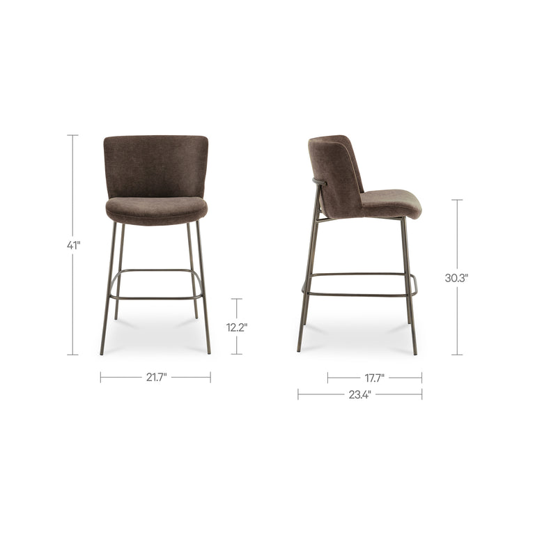 EARLY BAR STOOL DARK BROWN