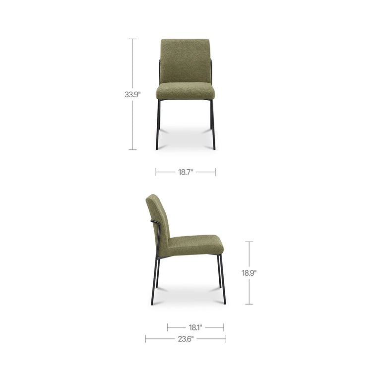 DANNY DINING CHAIR DARK BROWN - SET OF TWO