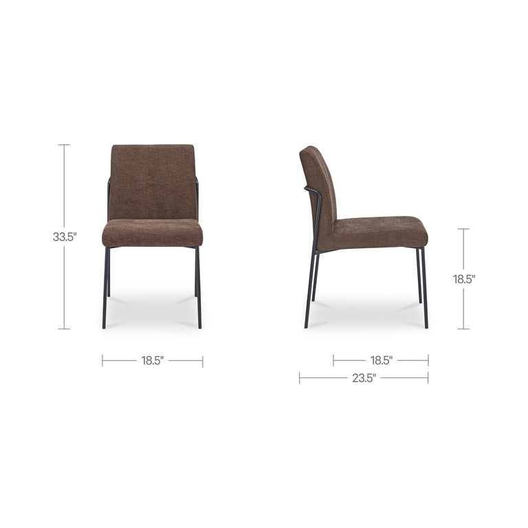 DANNY DINING CHAIR DARK BROWN - SET OF TWO