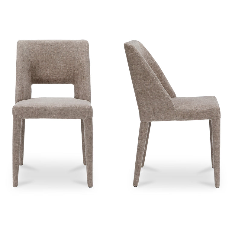 JOYCE DINING CHAIR LIGHT BROWN-SET OF TWO