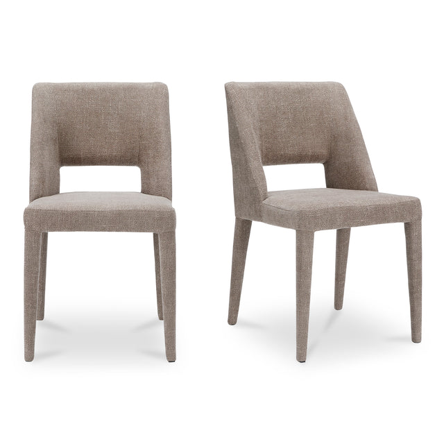 JOYCE DINING CHAIR LIGHT BROWN-SET OF TWO