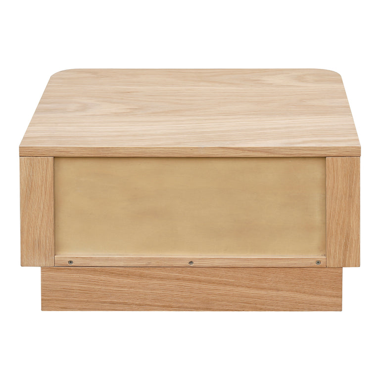 ROUND OFF SMALL NIGHTSTAND LIGHT OAK BROWN
