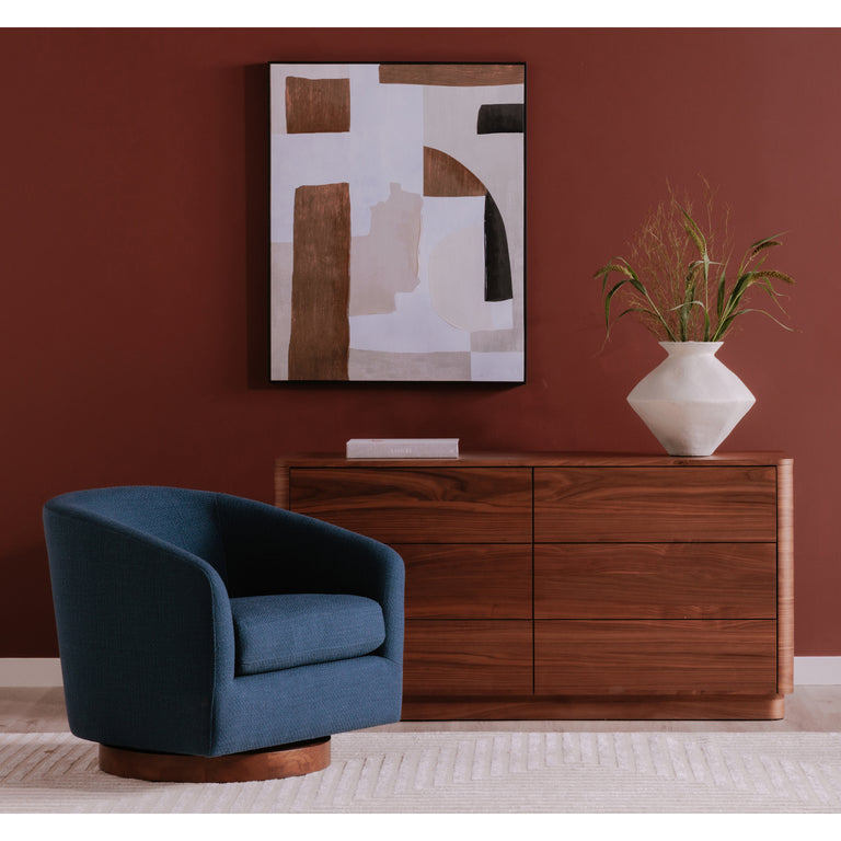 ROUND OFF DRESSER LIGHT OAK BROWN