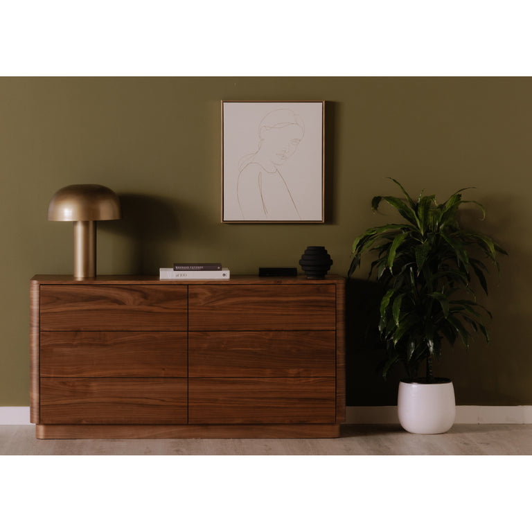 ROUND OFF DRESSER LIGHT OAK BROWN