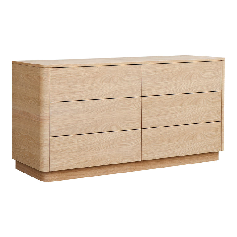 ROUND OFF DRESSER LIGHT OAK BROWN