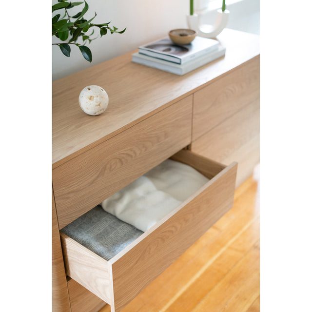 ROUND OFF DRESSER LIGHT OAK BROWN