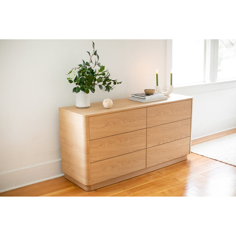 ROUND OFF DRESSER LIGHT OAK BROWN