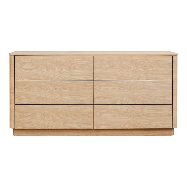ROUND OFF DRESSER LIGHT OAK BROWN