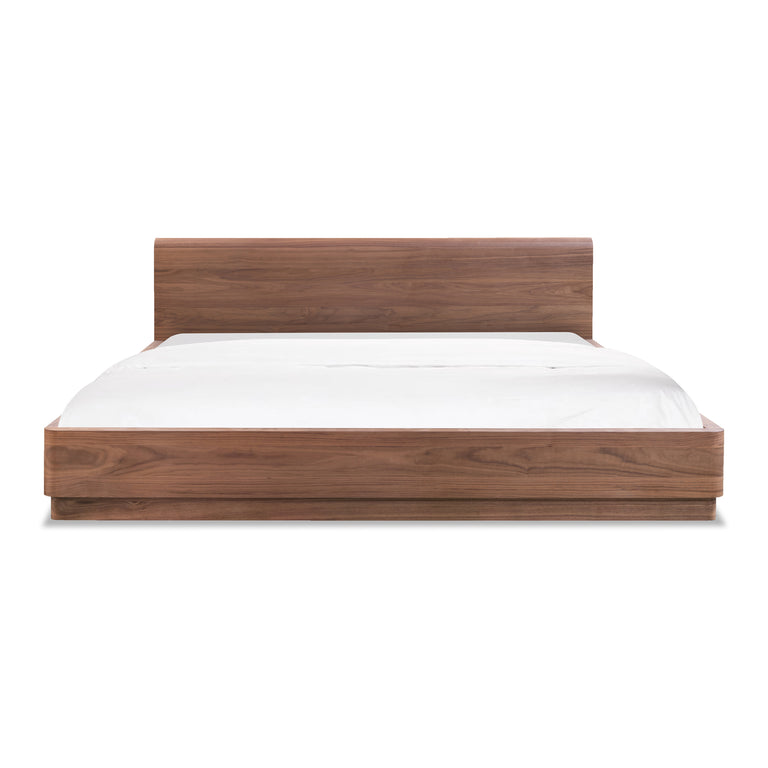 ROUND OFF KING BED LIGHT OAK BROWN