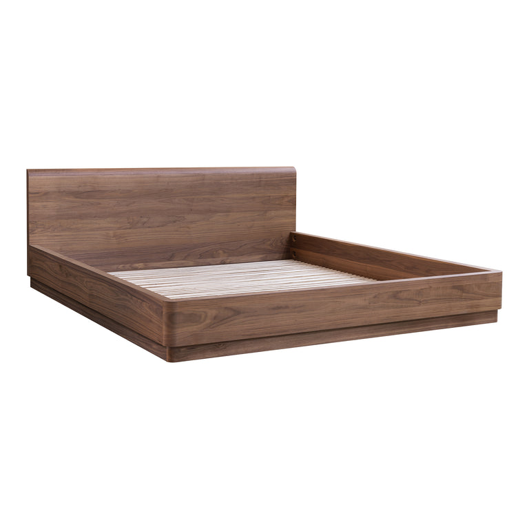ROUND OFF KING BED LIGHT OAK BROWN