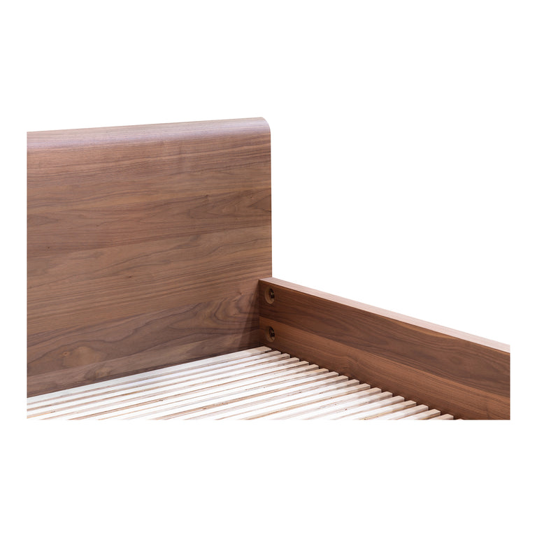 ROUND OFF KING BED LIGHT OAK BROWN