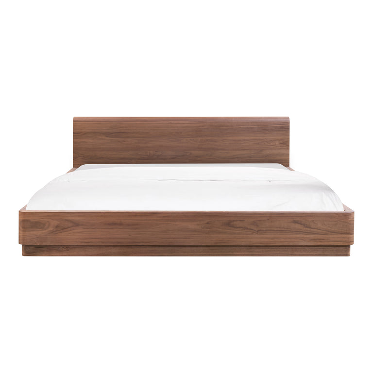 ROUND OFF KING BED LIGHT OAK BROWN
