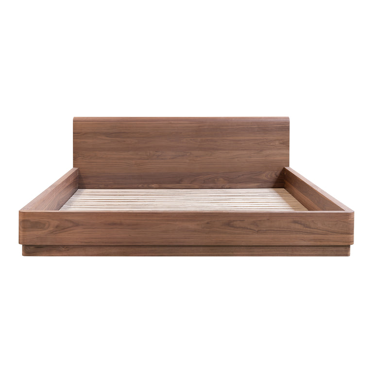 ROUND OFF KING BED LIGHT OAK BROWN