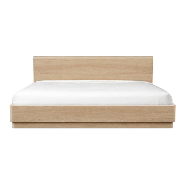 ROUND OFF KING BED LIGHT OAK BROWN