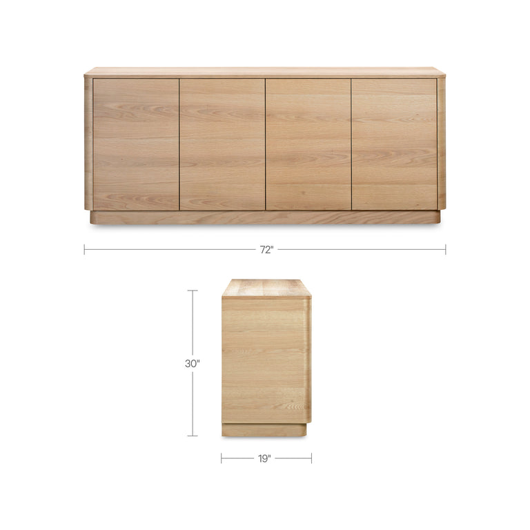 ROUND OFF SIDEBOARD NATURAL OAK