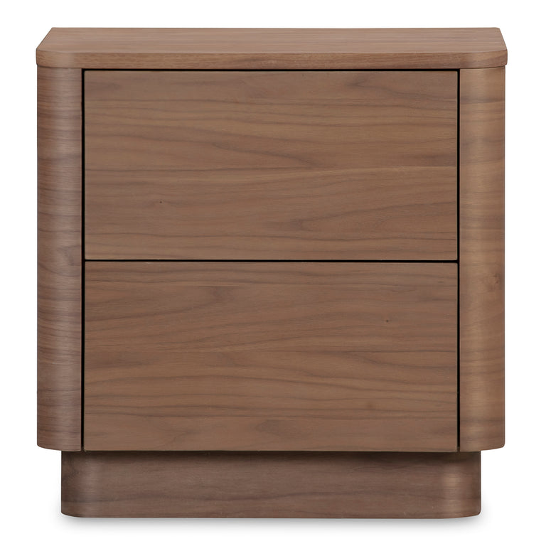 ROUND OFF SMALL NIGHTSTAND LIGHT OAK BROWN