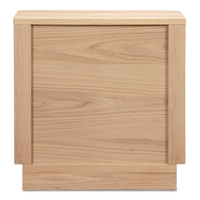 ROUND OFF SMALL NIGHTSTAND LIGHT OAK BROWN