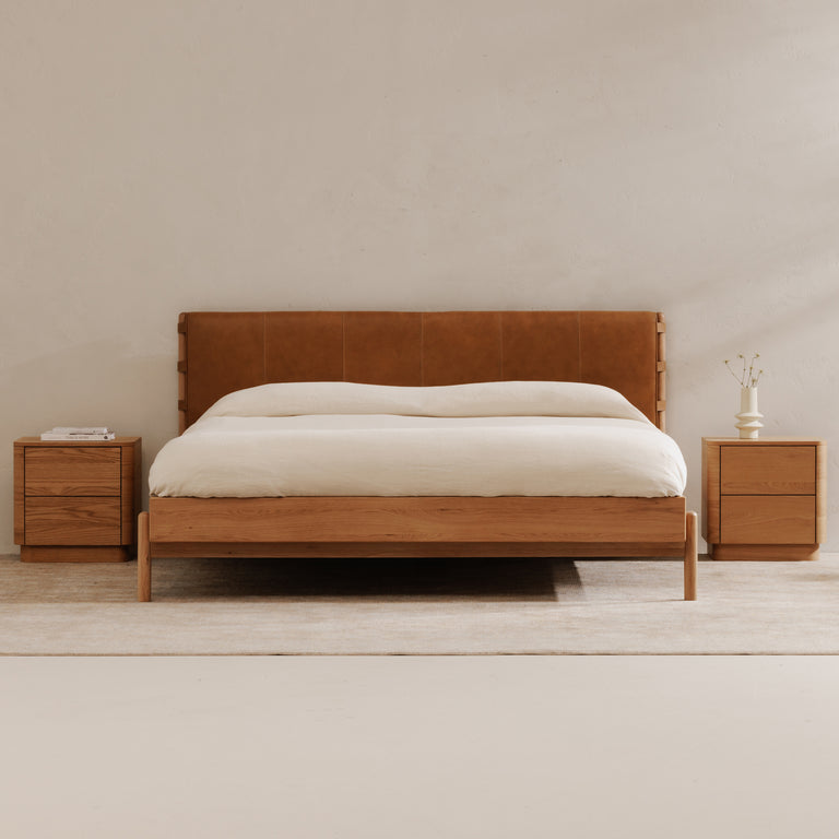 ROUND OFF SMALL NIGHTSTAND LIGHT OAK BROWN