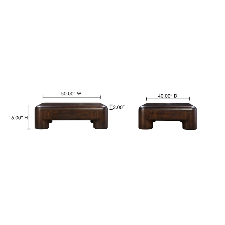 ROWAN COFFEE TABLE DARK BROWN