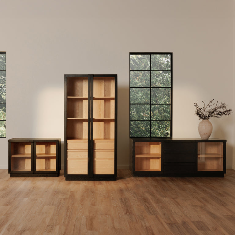 CHARLOTTE TALL CABINET BLACK