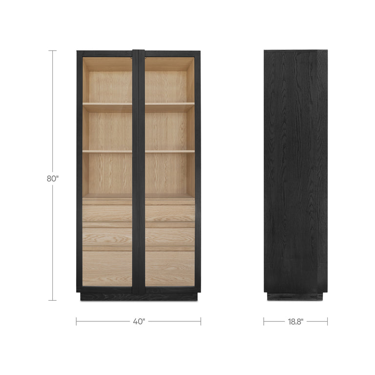 CHARLOTTE TALL CABINET BLACK