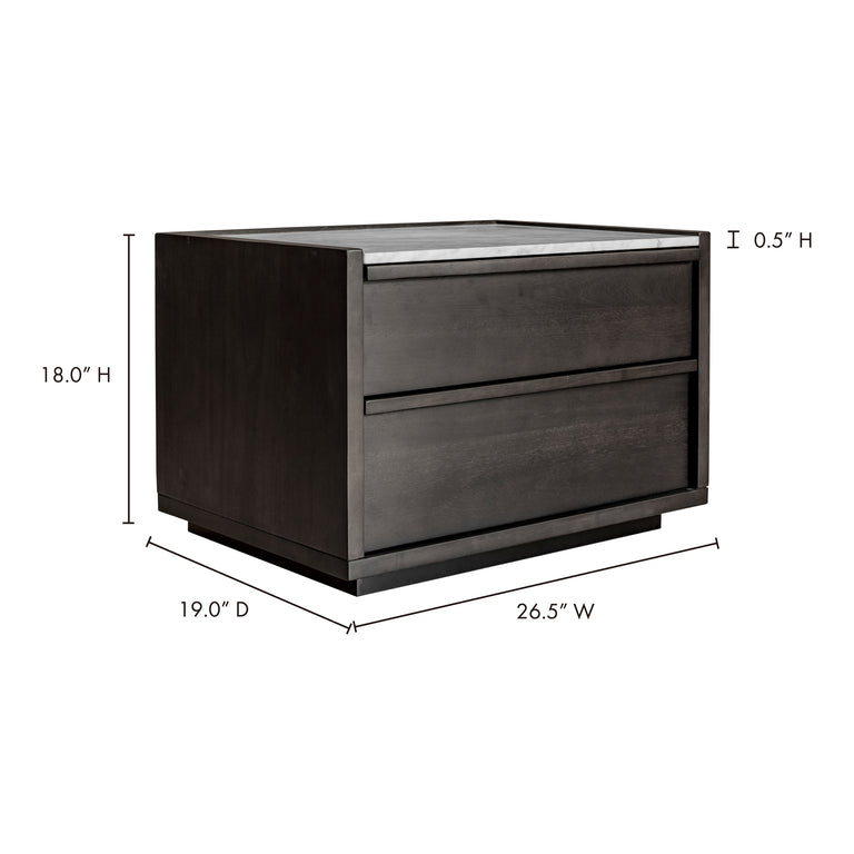 ASHCROFT NIGHTSTAND DARK GREY