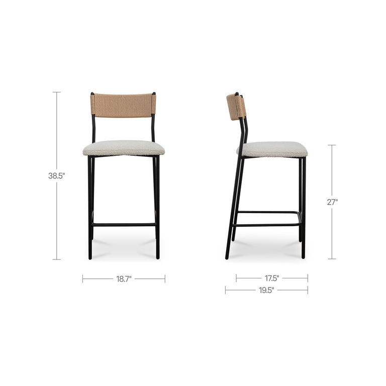 FOLEY COUNTER STOOL WHITE
