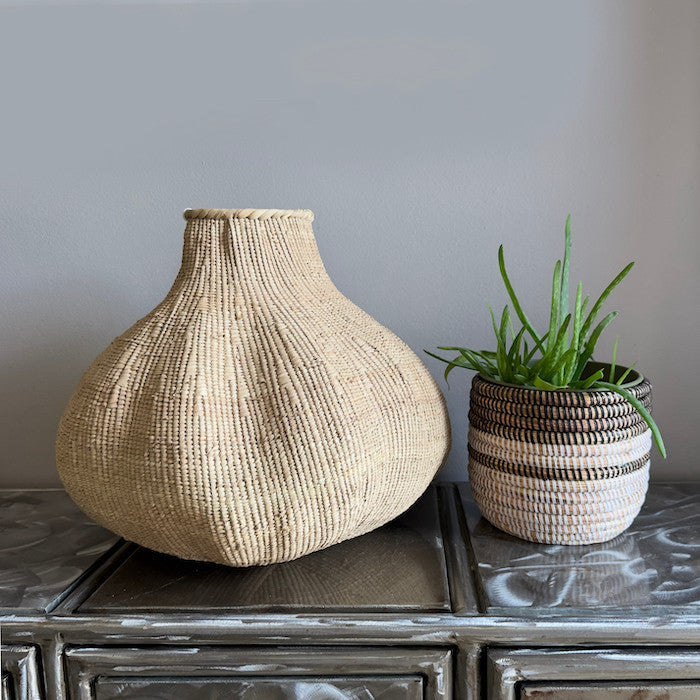 Garlic Tonga Sculptural Basket from Zimbabwe