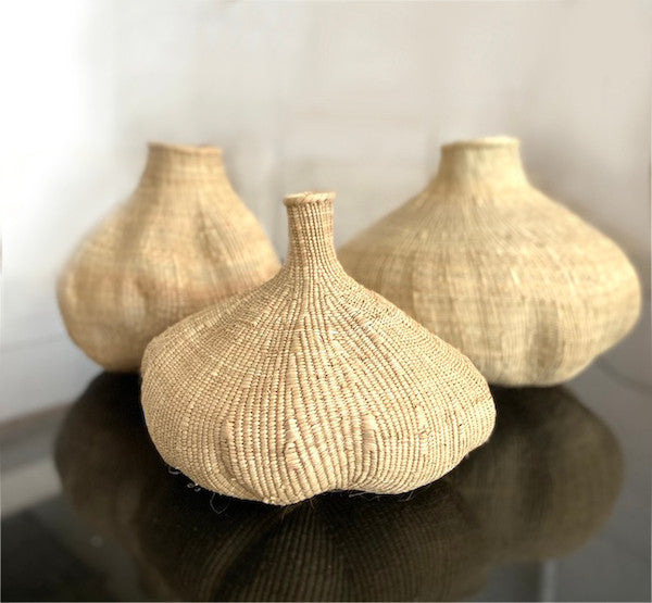 Garlic Tonga Sculptural Basket from Zimbabwe