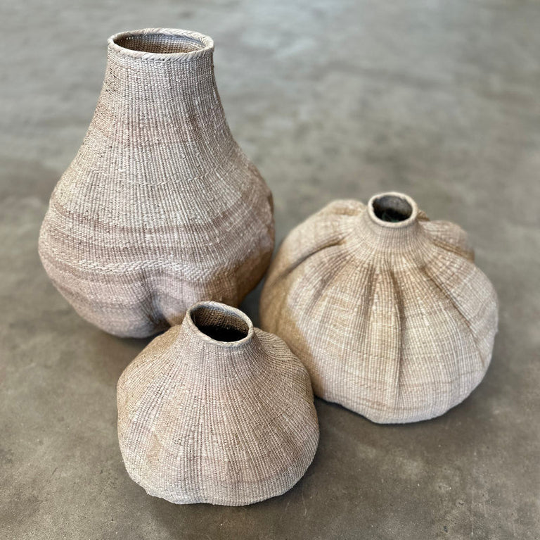 Garlic Tonga Sculptural Basket from Zimbabwe