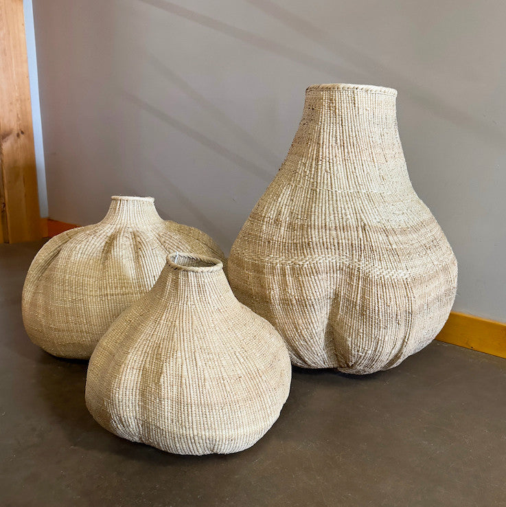 Garlic Tonga Sculptural Basket from Zimbabwe 