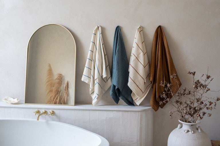 ZARIMA HANDWOVEN ETHIOPIAN COTTON WAFFLE BATH TOWEL | BATH