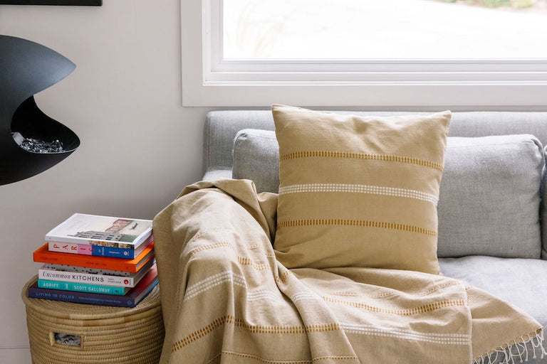 ZENACH HANDWOVEN ETHIOPIAN COTTON THROW PILLOW COVER | PILLOWS