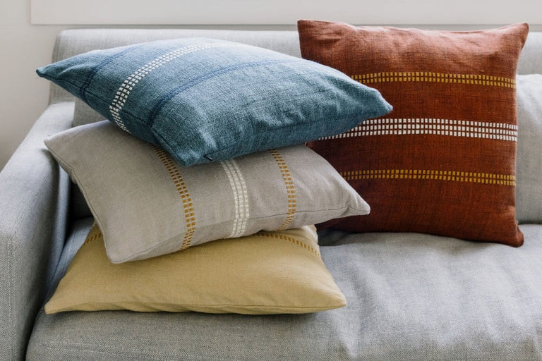 ZENACH HANDWOVEN ETHIOPIAN COTTON THROW PILLOW COVER | PILLOWS