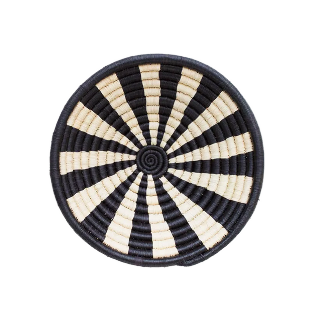 Mini Raffia Plateau - Stripes