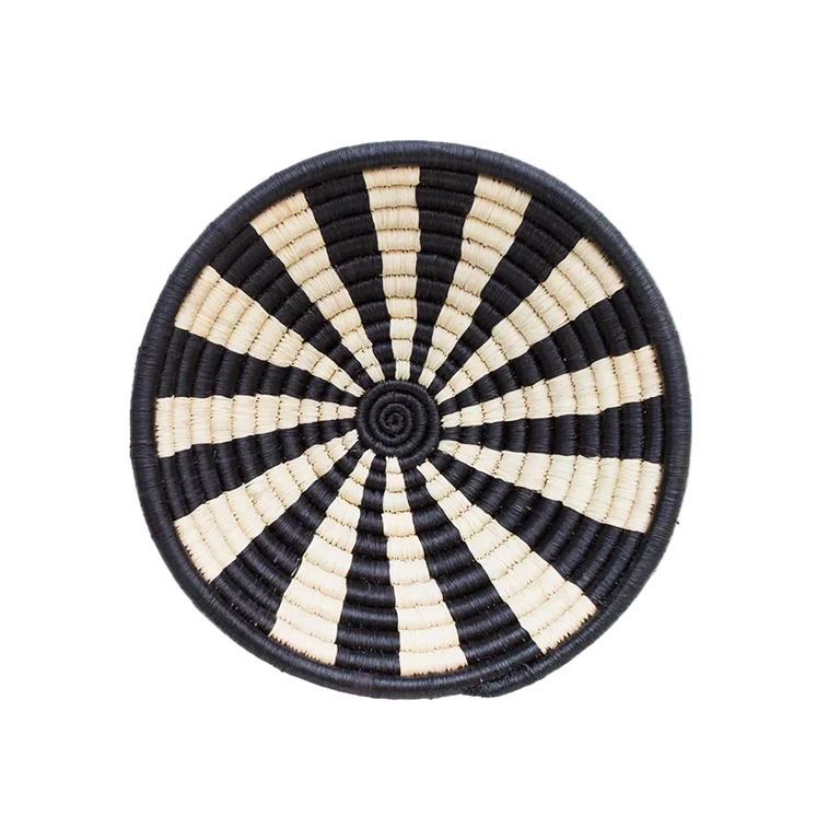 Mini Raffia Plateau - Stripes