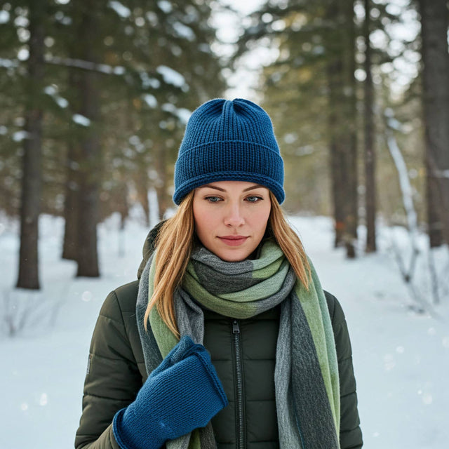 ALPACA PLAID SCARF • TIDEPOOL | APPAREL