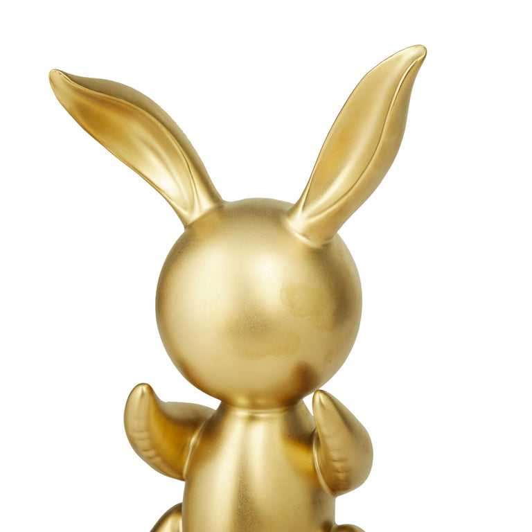 GOLD CERAMIC BALLOOM RABBITS | FIGURINE