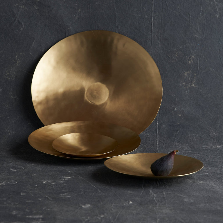 Artisan Brass Plates Assorted - Set of 4