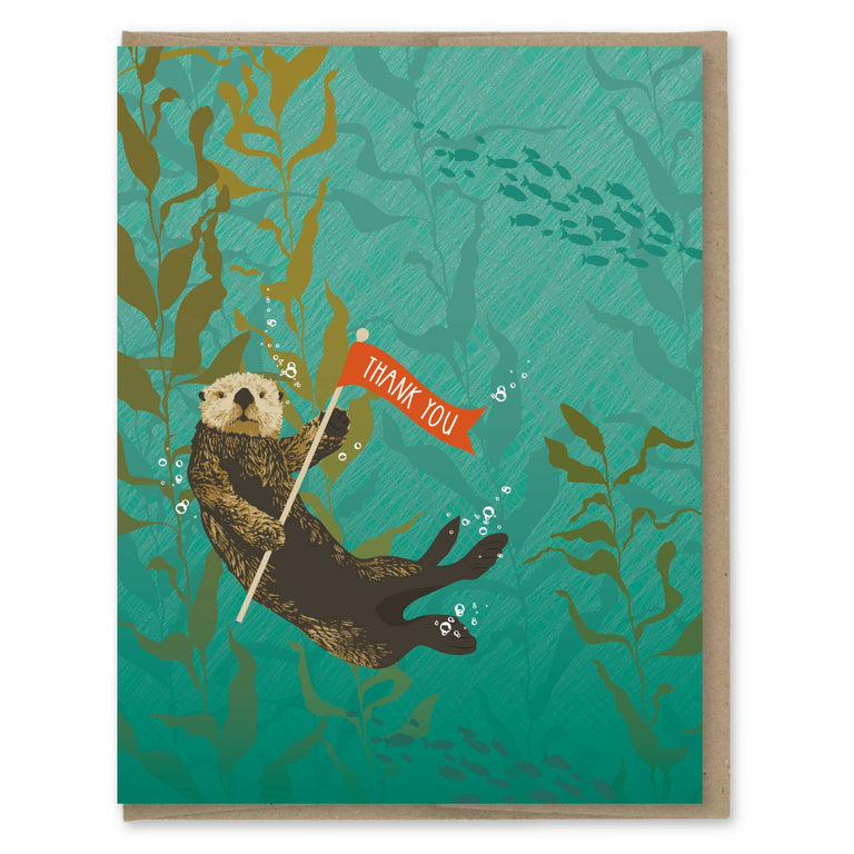 SEA OTTER THANK YOU CARD | CARDS