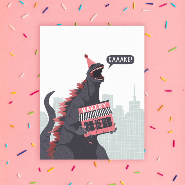 GODZILLA'S BAKERY BIRTHDAY CARD | CARDS