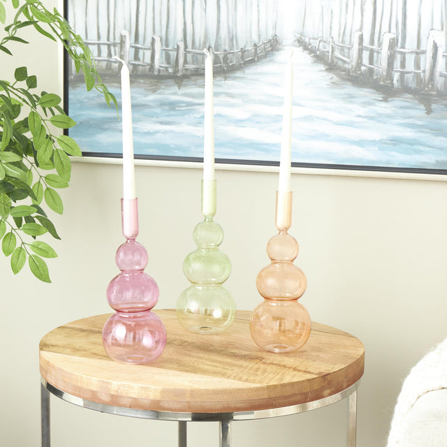 GLASS BUBBLE DECORATIVE CANDLE HOLDER | OBJECTS