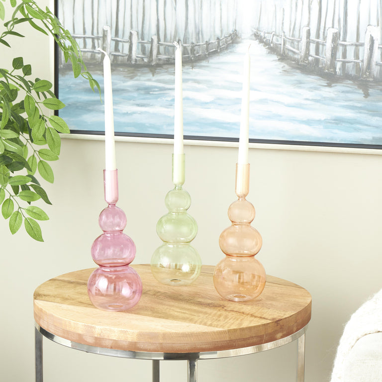 GLASS BUBBLE DECORATIVE CANDLE HOLDER | OBJECTS