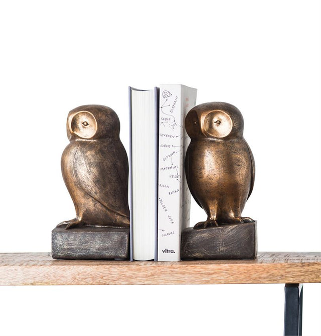 BRONZE OWL BOOKENDS | BOOKENDS
