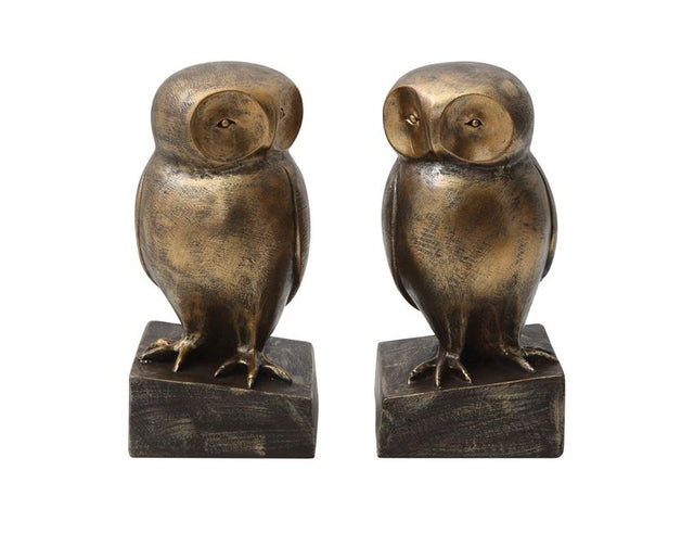 BRONZE OWL BOOKENDS | BOOKENDS