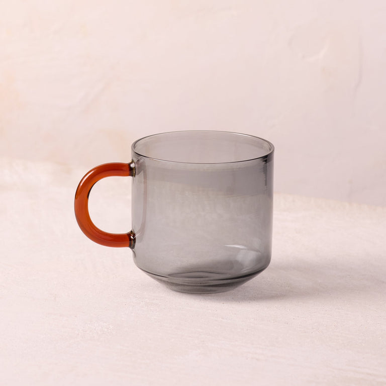 NIKO GLASS MUG, BLACK | MUGS, COFFEE, & TEA